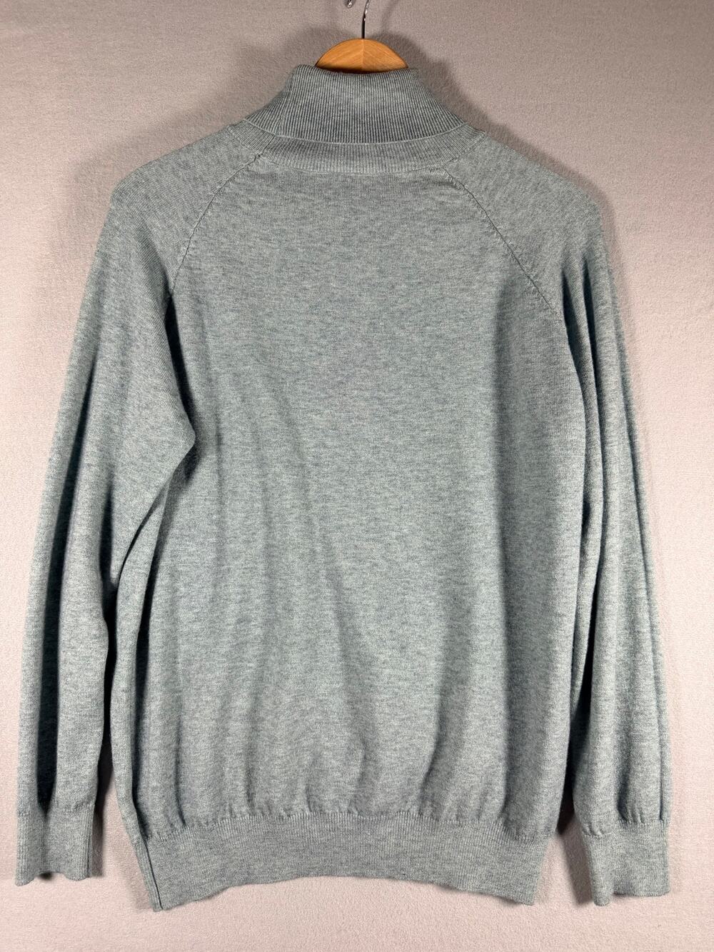 Womens Mock Neck Sweater Size XL Gray Long Sleeve Knit #490
